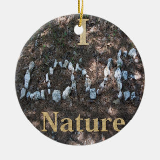 Jag älskar natur prydnadssaker julgransprydnad keramik
