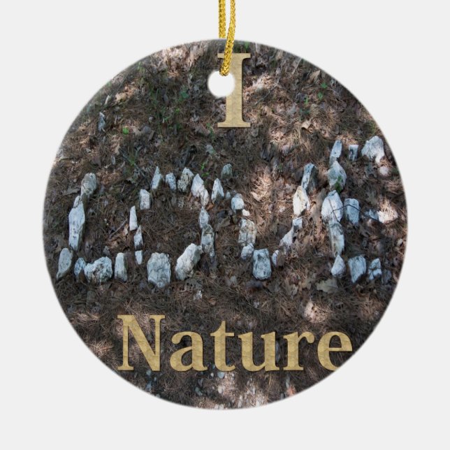 Jag älskar natur prydnadssaker julgransprydnad keramik (Framsidan)