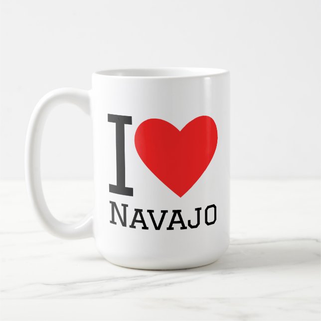Jag älskar navajo  kaffemugg (Vänster)