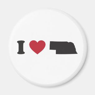 Jag älskar Nebraska Magnet