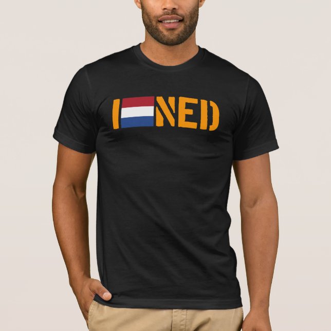 Jag älskar NEDERLANDS-utslagsplatsen T-shirt (Framsida)