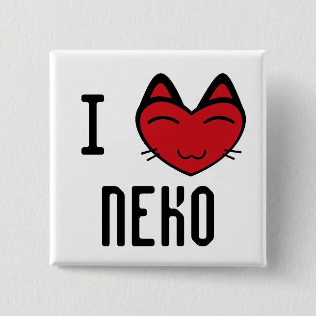 Jag älskar Neko Knapp (Framsida)