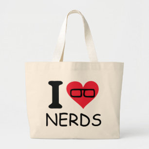 jag älskar nerds jumbo tygkasse