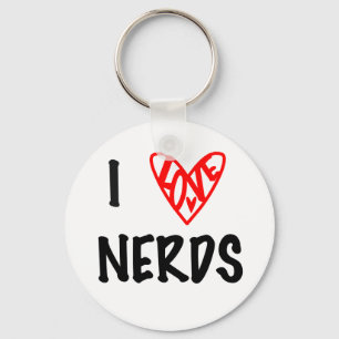 Jag älskar Nerds Keychain Nyckelring
