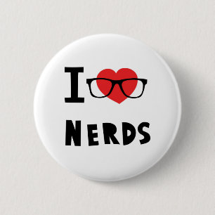 Jag älskar nerds knapp