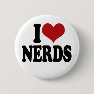 Jag älskar nerds knapp