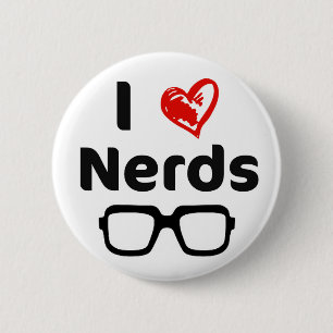 Jag älskar nerds knapp