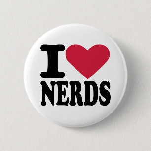 Jag älskar nerds knapp