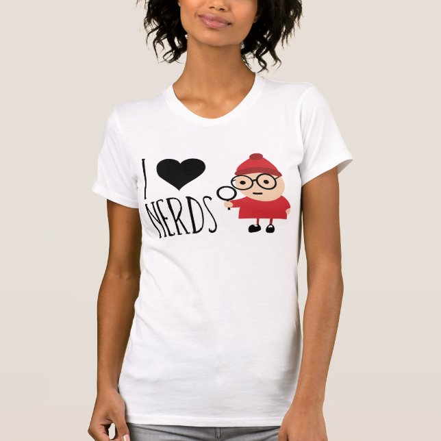Jag älskar Nerds T-shirt (Framsida)