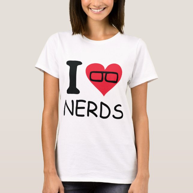 jag älskar nerds t-shirt (Framsida)