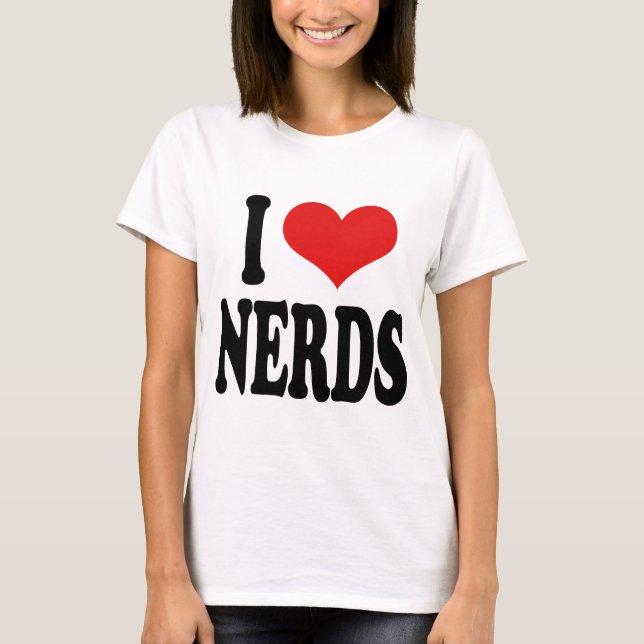 Jag älskar Nerds Tee Shirt (Framsida)