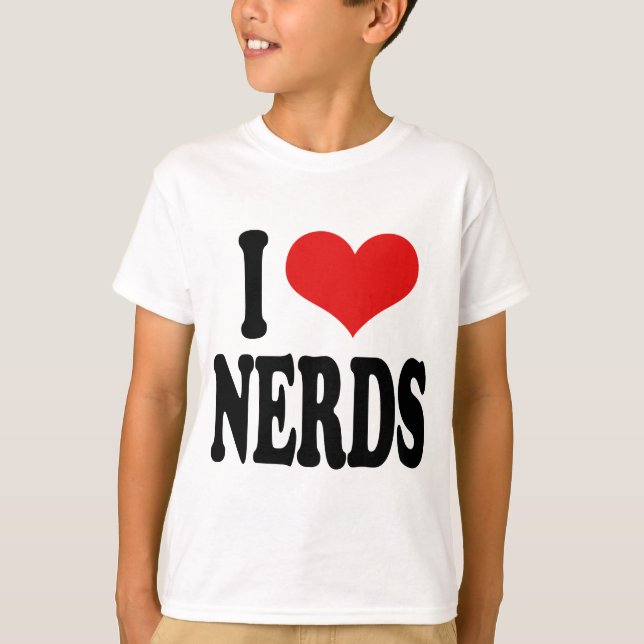 Jag älskar Nerds Tee Shirt (Framsida)