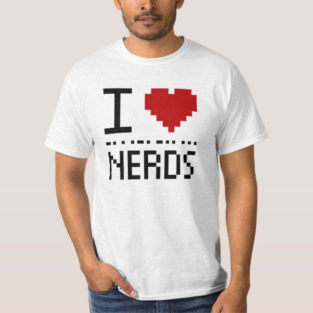 Jag älskar nerds tee shirt (Framsida)