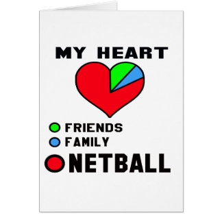 Jag älskar netball.en hälsningskort