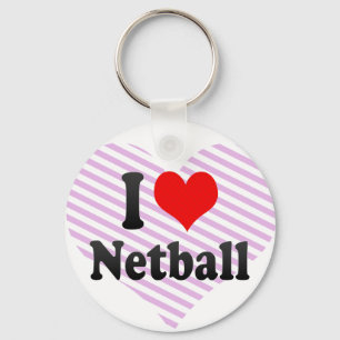 Jag älskar Netball Nyckelring