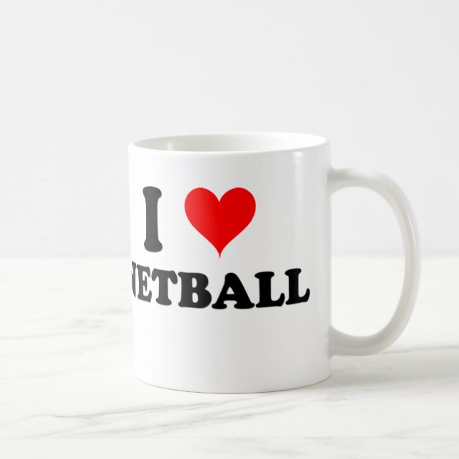 Jag älskar netballen kaffemugg (Höger)