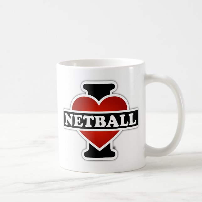 Jag älskar netballen kaffemugg (Höger)