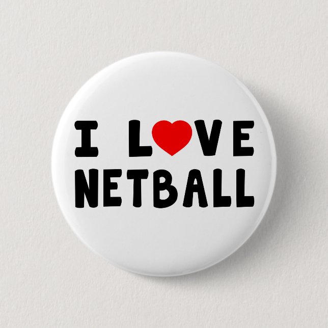 Jag älskar netballen knapp (Framsida)