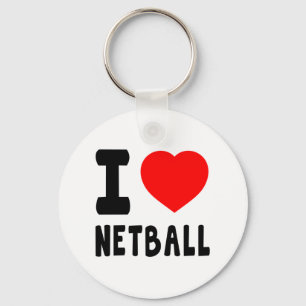 Jag älskar netballen nyckelring