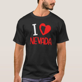 Jag älskar Nevada Usa Delstat Amerika Resa Nevadan T Shirt