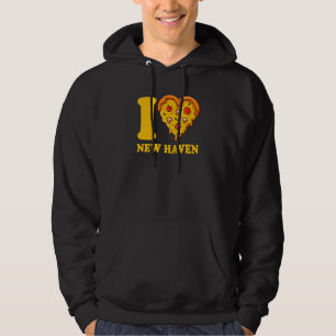 Jag älskar New Haven Connecticut Pizza jag älskar  Hoodie