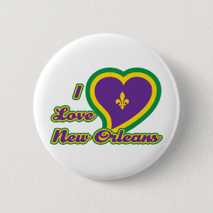Jag älskar New Orleans Knapp
