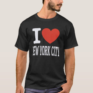 Jag älskar New York City Hjärtgrafik Souvenir Resa T Shirt