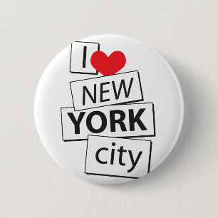 Jag älskar New York City Knapp