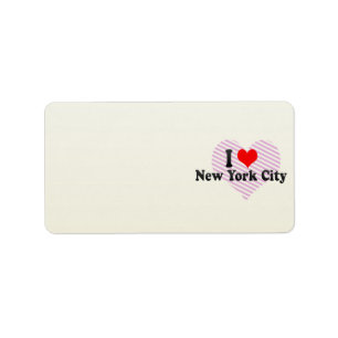 Jag älskar New York City, United States Adressetikett