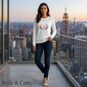 Jag älskar New York Grafisk Dam T-Shirt Stil