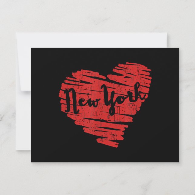 Jag älskar New York hjärta NY Spara Datumet (Framsida)