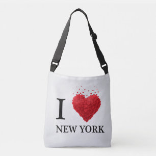 Jag älskar New York hjärtor Axelväska