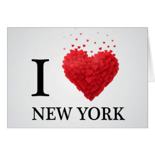 Jag älskar New York hjärtor Hälsningskort