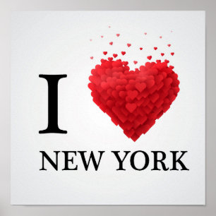 Jag älskar New York hjärtor Poster