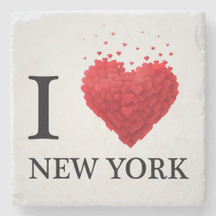 Jag älskar New York hjärtor Underlägg Sten
