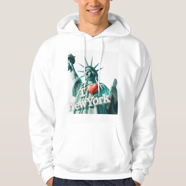 Jag älskar New York Hoodie (Framsida)