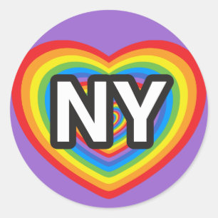 Jag älskar New York. I kärlek New York. NYC-regn Runt Klistermärke