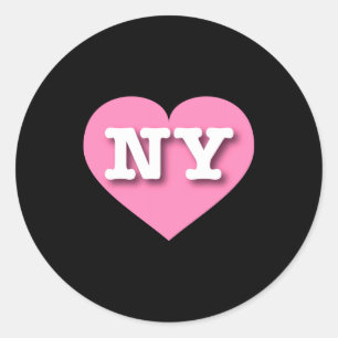 Jag älskar New York Ny Nk Heart _1  Runt Klistermärke
