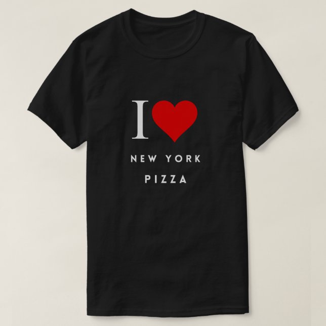 Jag älskar New York Pizza blk Manar T Shirt (Design framsida)