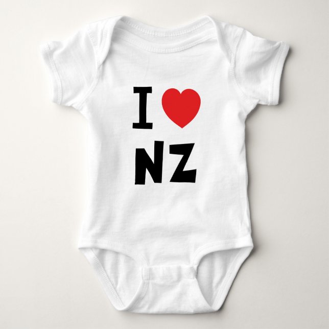 Jag älskar New Zealand T Shirt (Framsida)