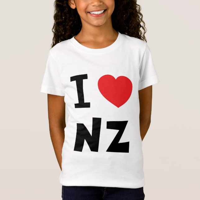 Jag älskar New Zealand Tee (Framsida)
