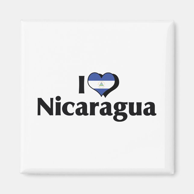 Jag älskar Nicaraguas flagga Magnet (Framsidan)