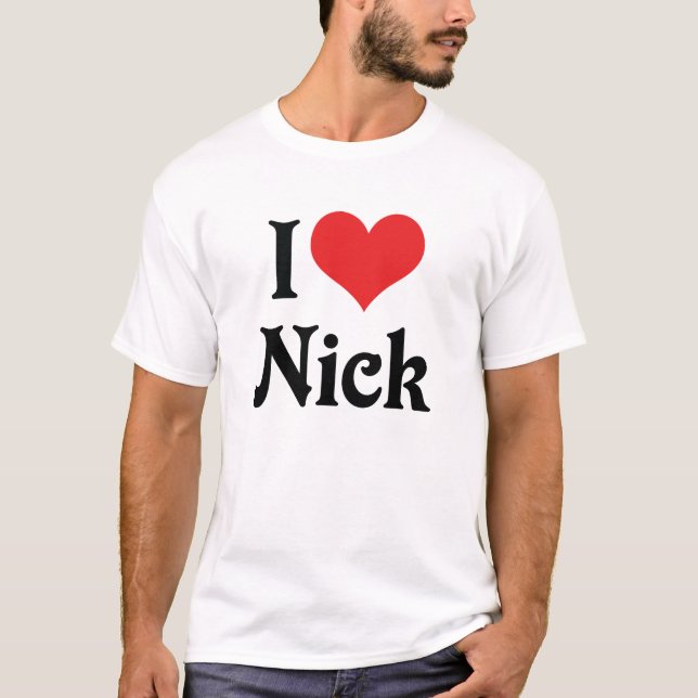 Jag älskar Nick Tee Shirt (Framsida)