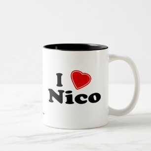 Jag älskar Nico Två-Tonad Mugg
