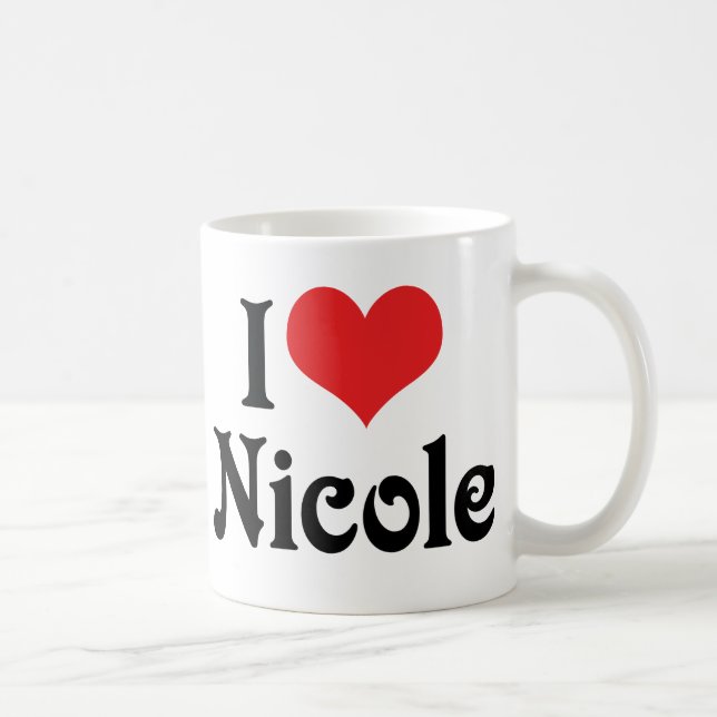 Jag älskar Nicole Kaffemugg (Höger)