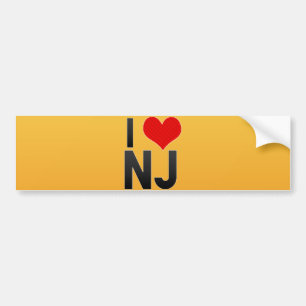 Jag älskar NJ Bildekal