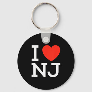 Jag älskar Nj - Hjärt T-shirt för New Jersey-älska Nyckelring