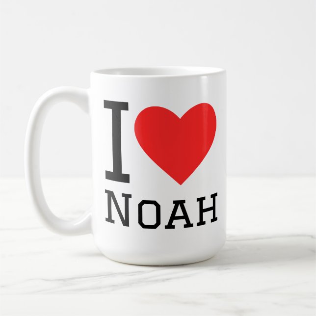 Jag älskar Noah  Kaffemugg (Vänster)