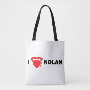 Jag älskar Nolan som totot hänger lös (tända), Tygkasse