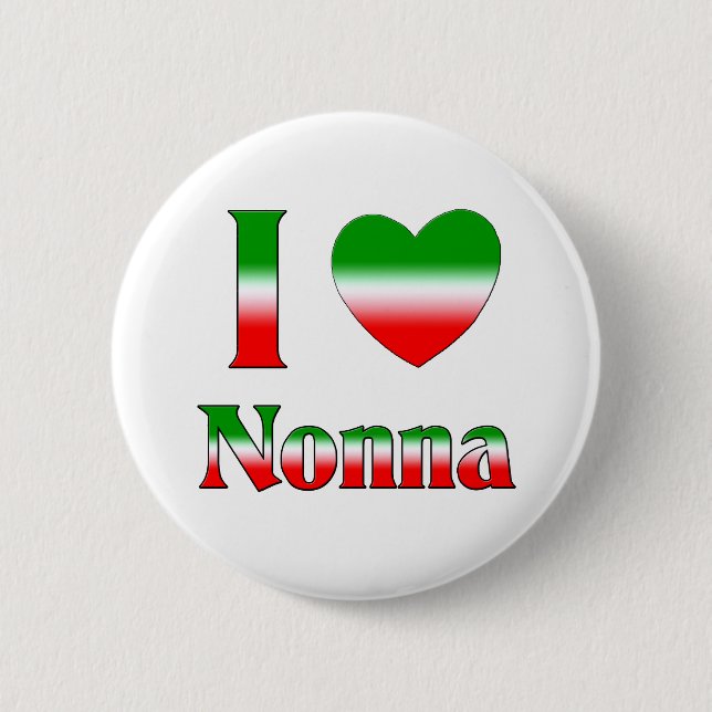 Jag älskar Nonna (den italienska farmodern) Knapp (Framsida)